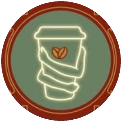 HUG Café Club logo — a hand holding a coffee cup